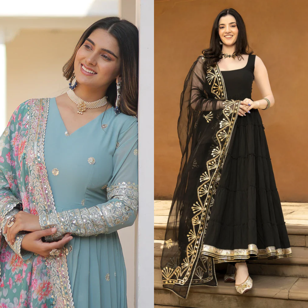2 Combo Suit Set With Dupatta